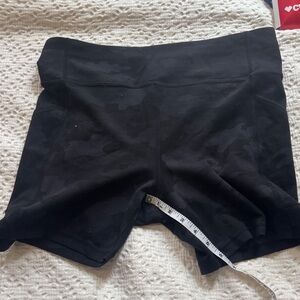 lululemon athletica Black Camouflage Bike Shorts